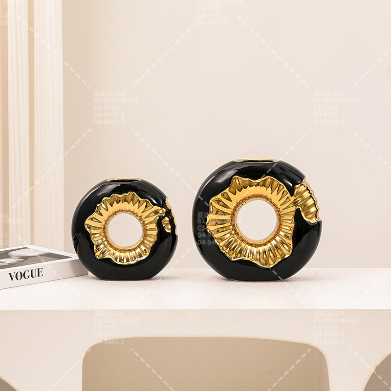 花瓶/陶瓷花瓶/花瓶摆件/花瓶装饰/水培摆件木架细节图