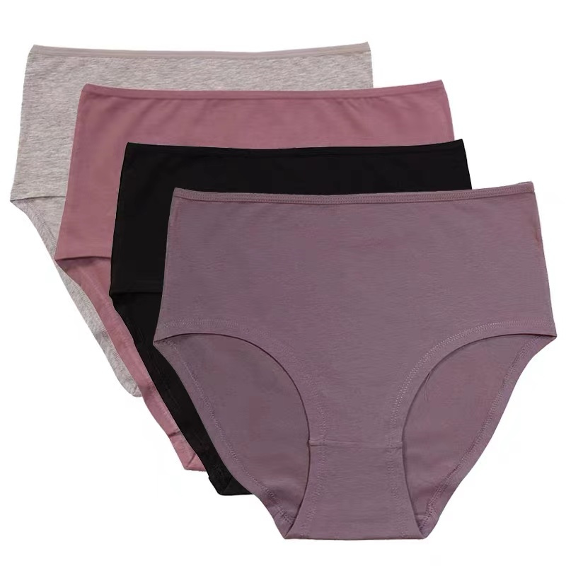 女士三角裤无痕高腰舒适生理裤学生性感一片式开档内裤女式跨境内裤内裤学生性感内裤