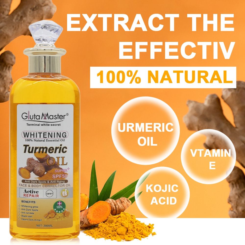 Gluta Master Whitening Turmeric Oil SPF 50+ Face & Body Oil Application Scenario