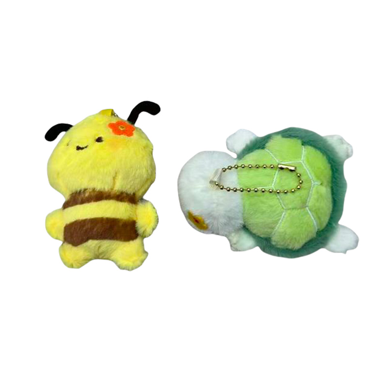 Magnet turtle, little bee mascot, animal plush toy, souvenir doll, cartoon peripheral pendant, plush doll pendant, keychain, cloth doll pendant, cute decoration gift, claw machine factory direct sales Item Picture