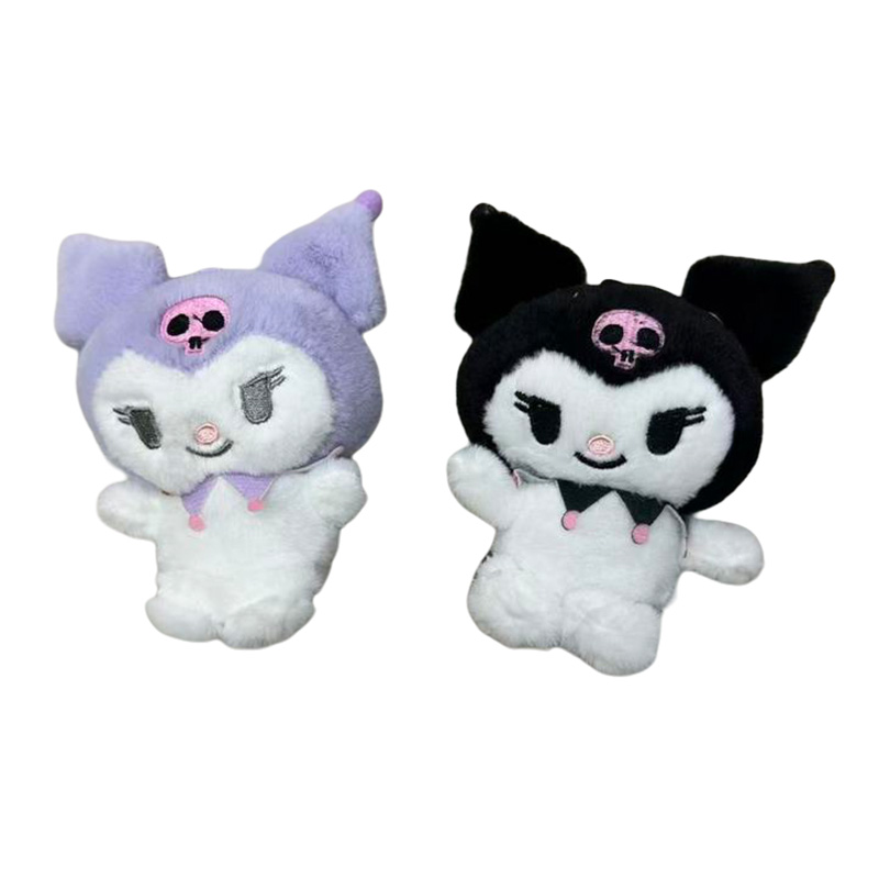 Two-color Kuromi mascot animal plush toys, souvenirs, dolls, cartoon accessories, pendants, plush figurines, keychains, cloth dolls, cute decorations, gifts, claw machine factory direct sales Item Picture