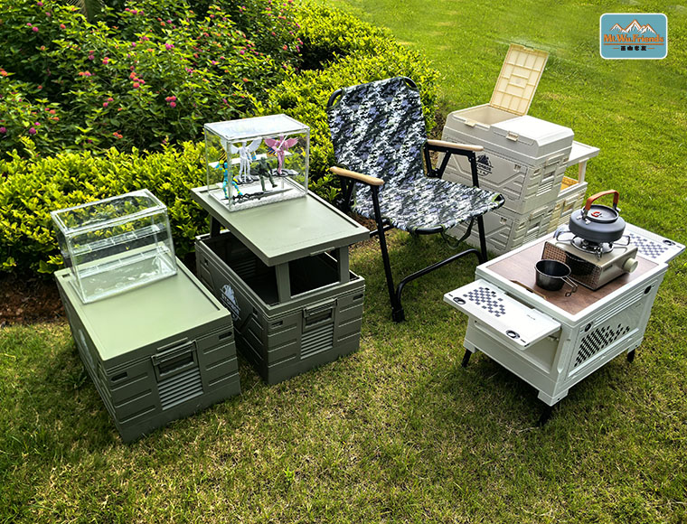 Wushan Old Friend Outdoor Foldable Box, Camping Convenient Storage Box, car trunk Storage Box, Picnic Storage Box pic 1