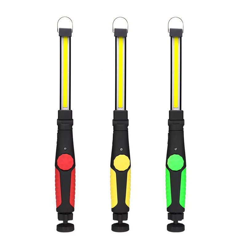 Hanging buckle folding COB work light, emergency magnetic flashlight, strong light charging, auto repair inspection light, outdoor camping light Item Picture