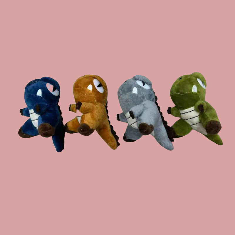 Four-color little dinosaur mascots, animal plush toys, souvenirs, dolls, cartoon accessories, pendants, plush figurines, keychains, cloth dolls, cute decorations, gifts, claw machine factory direct sales