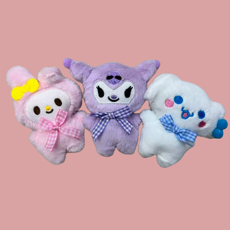 领结三丽欧吉祥物动物毛绒玩具纪念品玩偶卡通周边挂件毛绒公仔挂件钥匙扣布偶挂件可爱装饰礼物夹娃娃机厂家直销