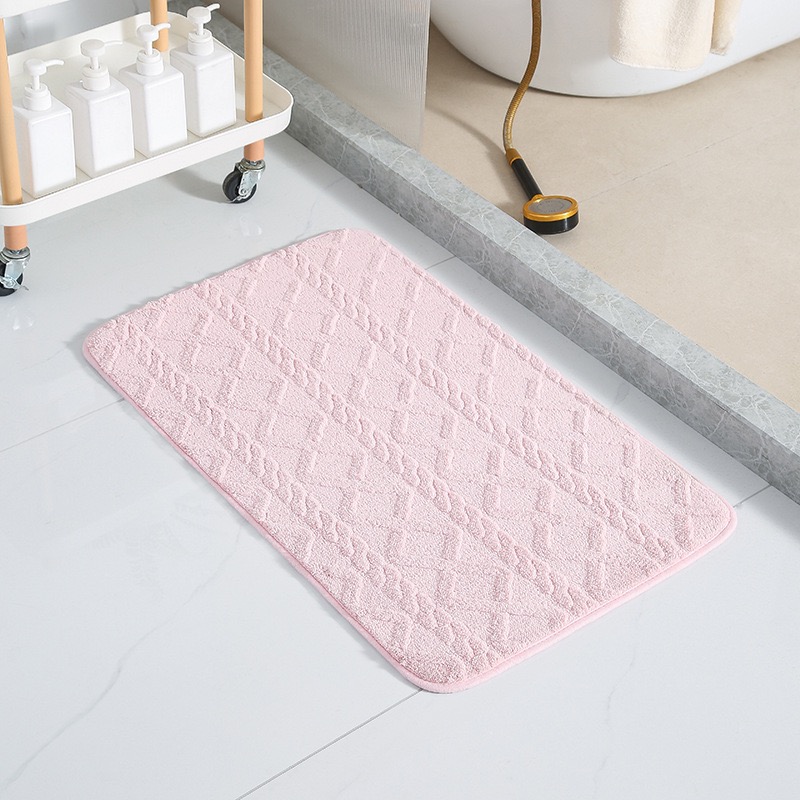 亚马逊跨境礼拜毯地毯浴室地垫客厅地毯舒棉绒提花地毯携带方便白底实物图