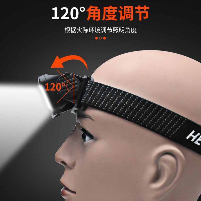 挥手感应强光头灯头戴式手电筒可调节专用钓鱼灯照明矿灯超长续航细节图