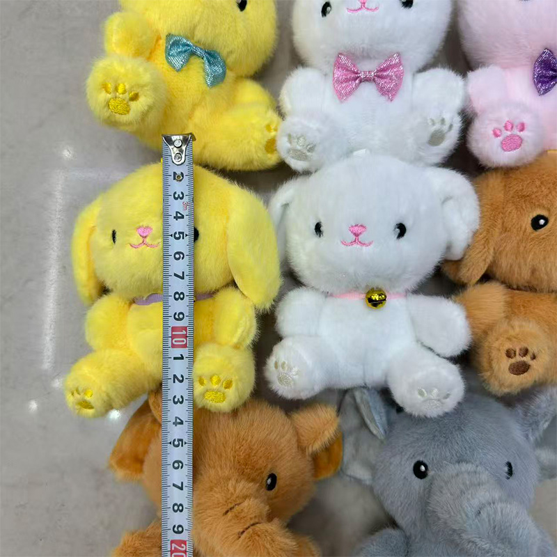 Juguete de peluche lindo conejo oso perro mascota juguete de peluche animal muñeca de recuerdo colgante de perimetro de dibujos animados colgante de peluche llavero muppet colgante adorable decoración clip de regalo máquina de muñeca fábrica venta directa Specification image