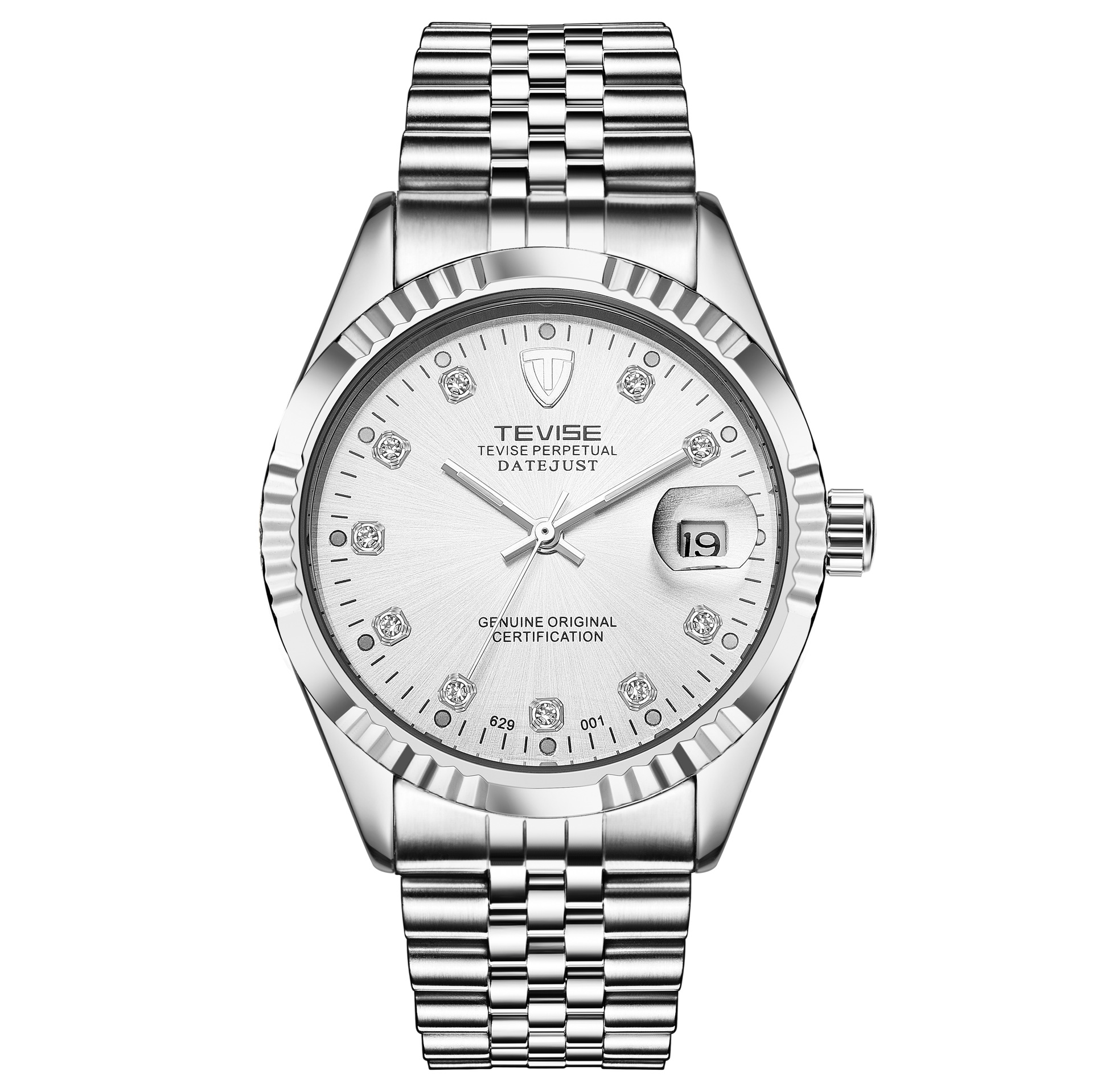 tevise men's watch 629 luminous wholesale tiktok stainless steel mechanical luminous men's watch details Picture