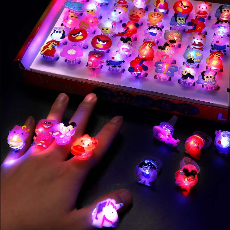 flash soft rubber ring luminous ring flashing finger light flash finger light christmas toy stall batch Specification drawing