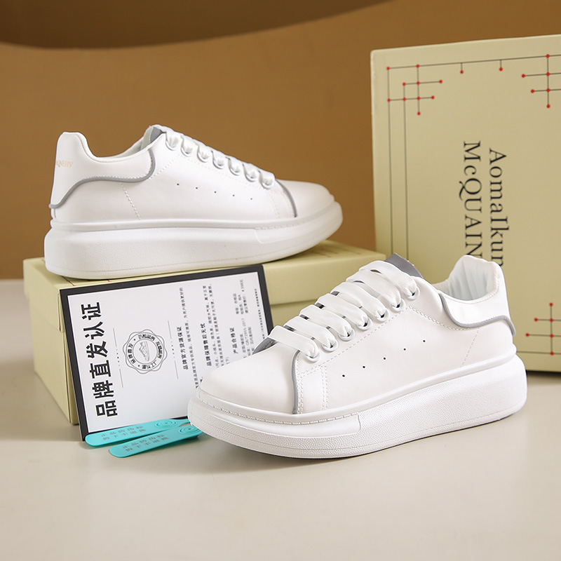 maxi white shoes korean style sneakers women's 2024 new shoes casual versatile sneakers couple style platform shoes undefined