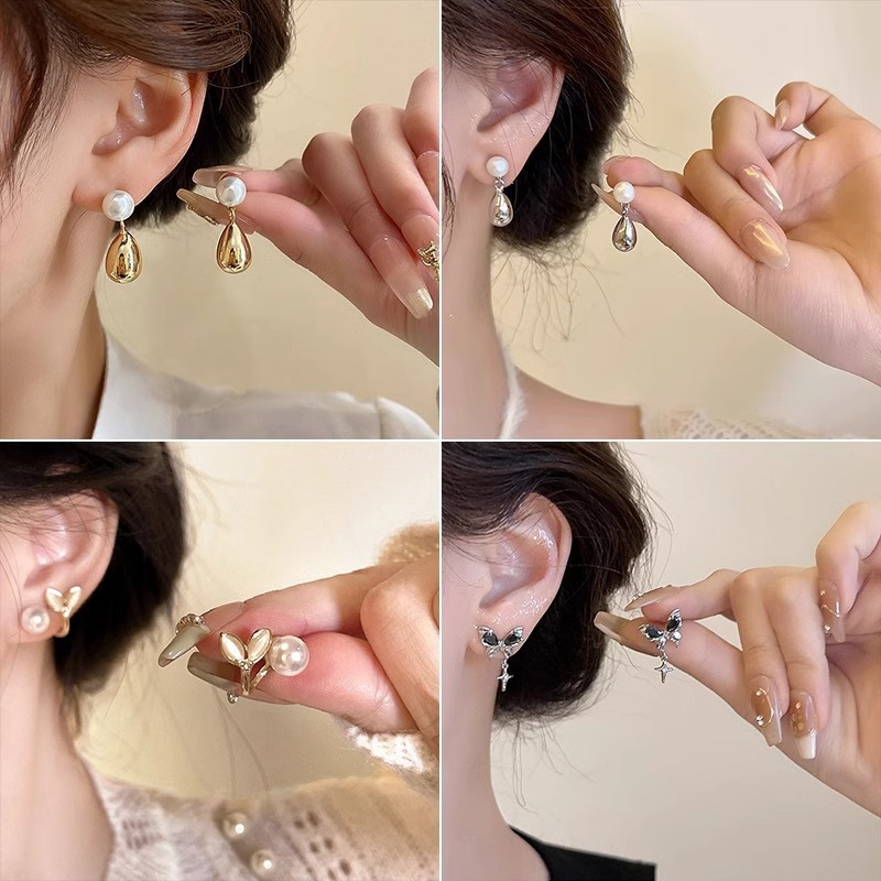 hot-selling item high-grade earrings wholesale simple heart-shaped elegant girl earrings niche design all-match earrings Application Scenario