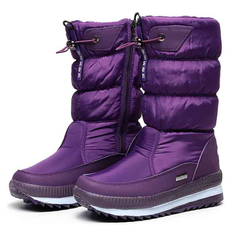 winter northeast snow boots women's high-top cotton boots winter thickened waterproof non-slip plus velvet large size foreign trade cotton shoes thickened undefined