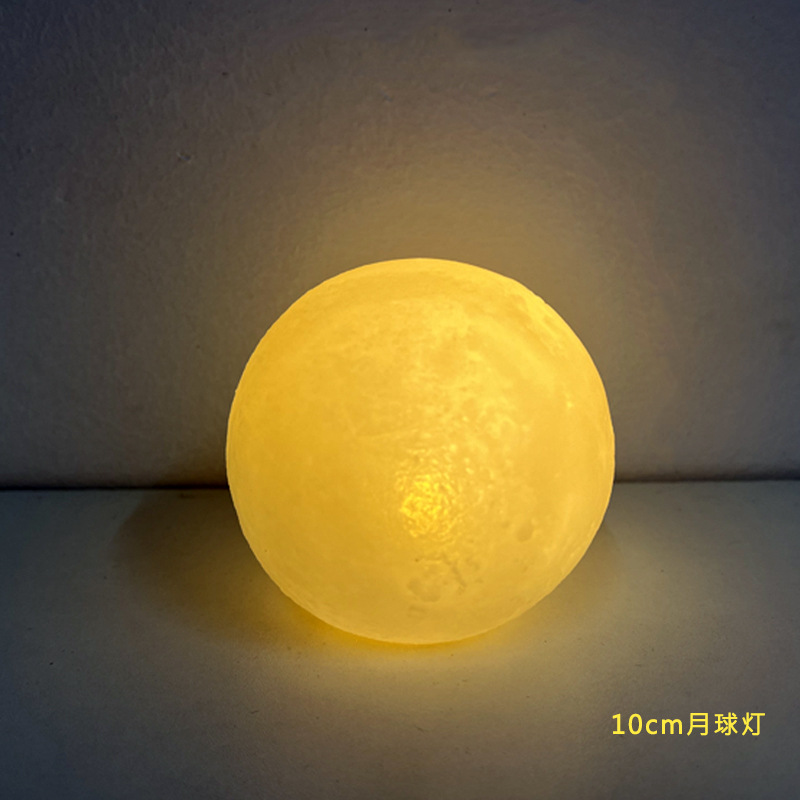 creative hand-painted moon light small night lamp led bedroom bedside lamp net red moon lamp diy graffiti lamp wholesale full figure