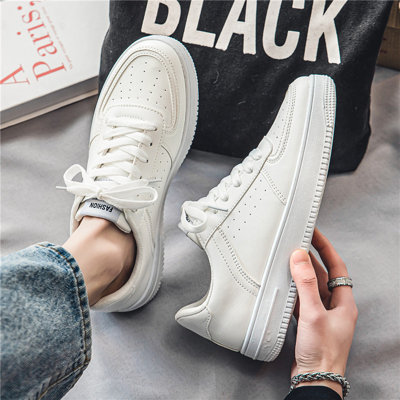 white shoes men's summer breathable youth casual versatile men's shoes 2024 new pure white sports board shoes for students undefined