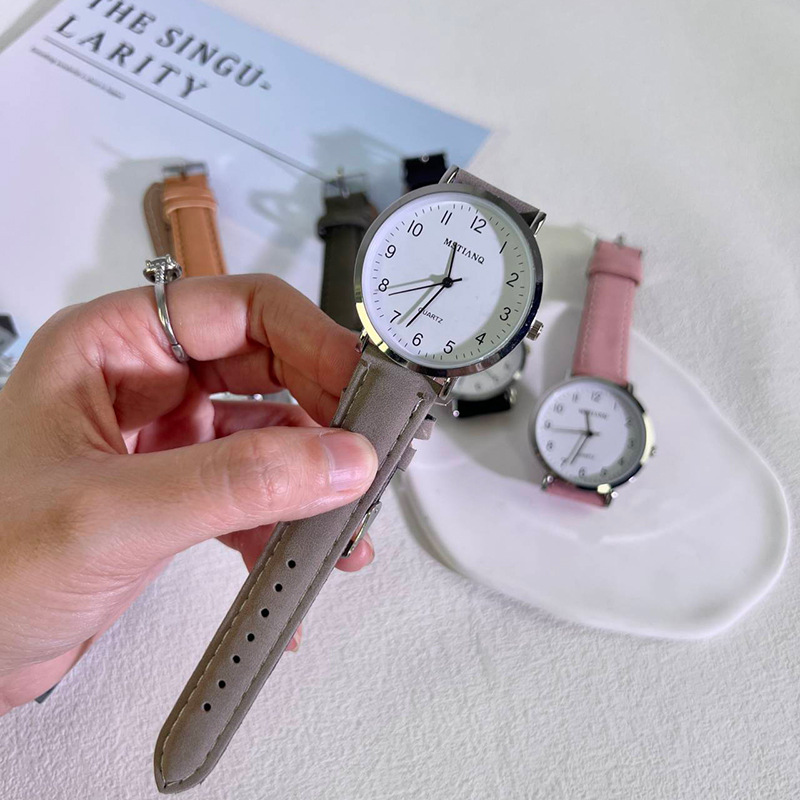 examination exclusive quartz children's watch junior high school students korean style trendy simplicity casual ultra-thin men and women couple details Picture