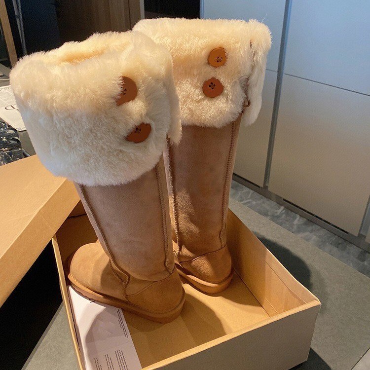 women's long snow boots 2025 new thick-soled below the knee long boots winter fleece-lined extra thick high top warm cotton shoes undefined
