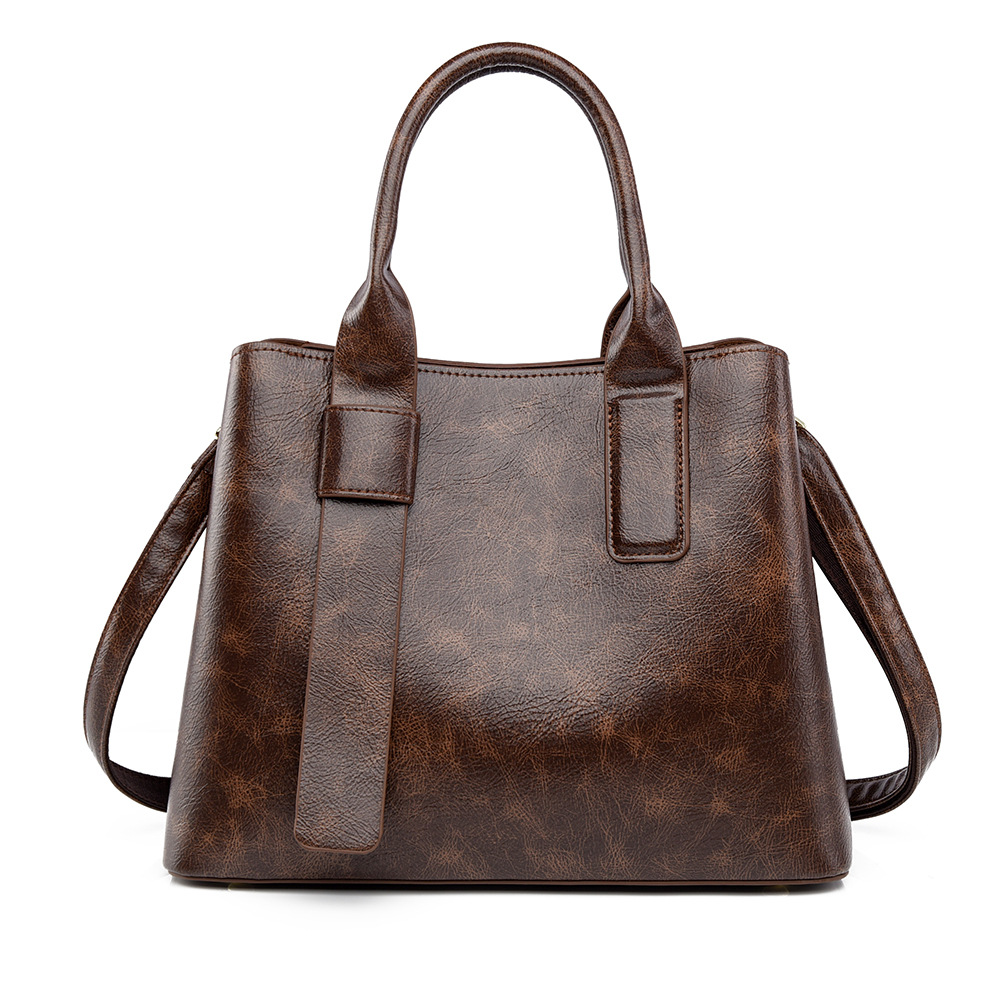 handbag retro presbyopic bag messenger bag women's fashion high-grade shoulder bag women's large capacity commuter tote details Picture