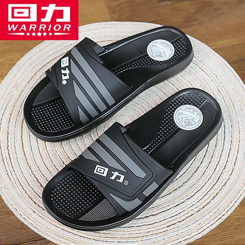 spot goods 3225 warrior men's slippers thick bottom non-slip deodorant wear-resistant home bathroom bath sandals summer wholesale undefined