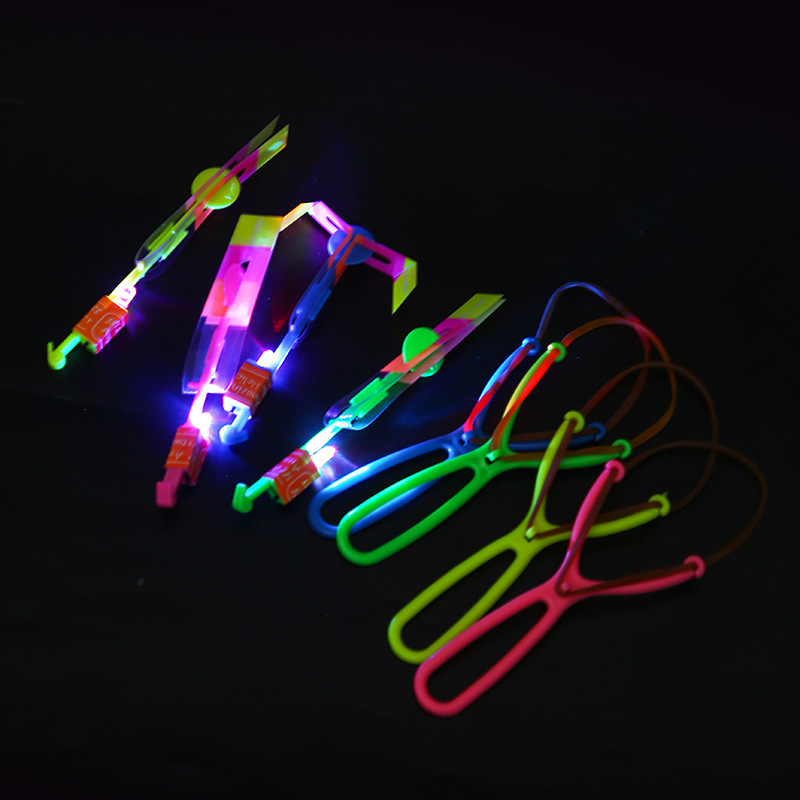 luminous slingshot rocket volume express blue light flying sword night market stall toys hot sale small toys wholesale factory direct sales Specification drawing