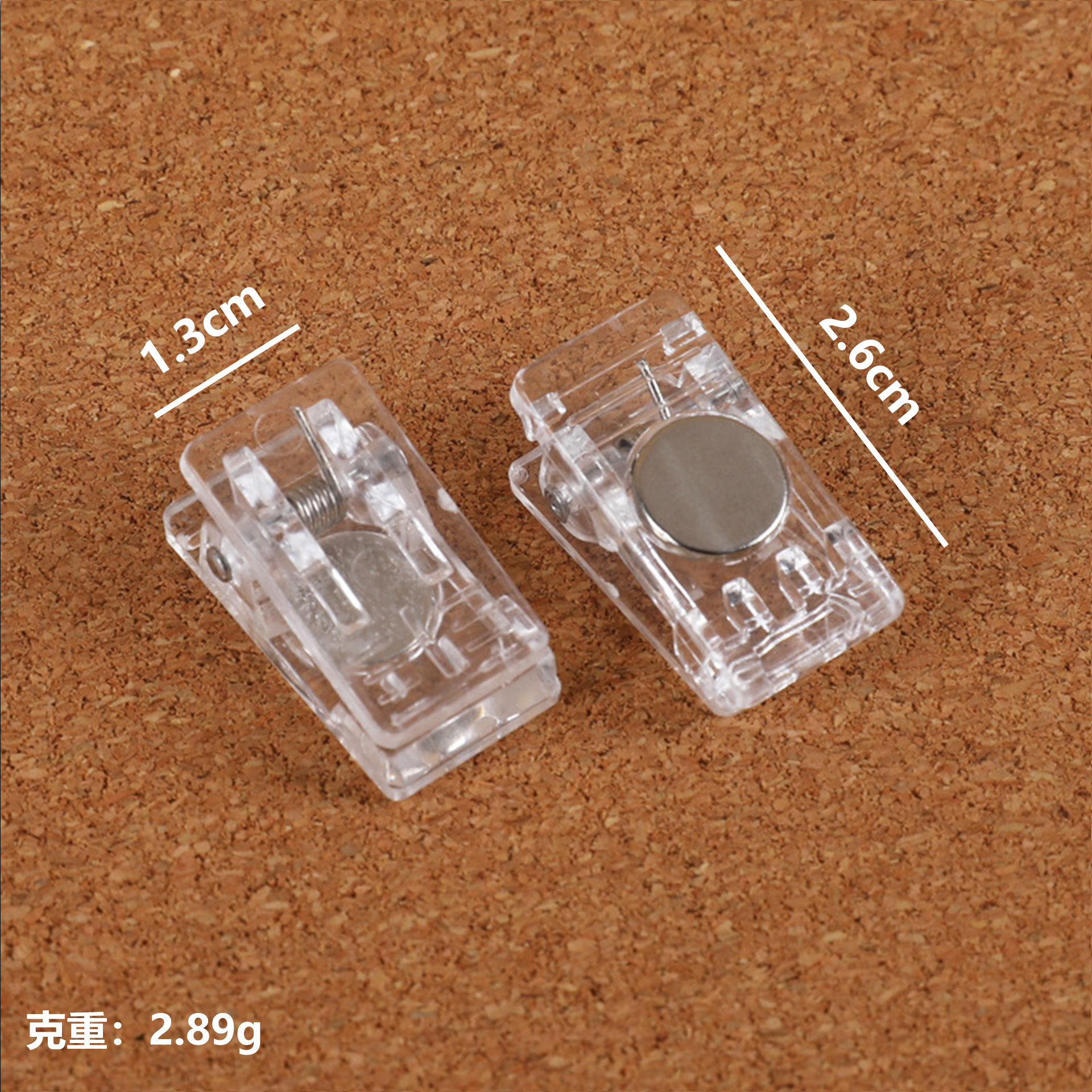 acrylic clip stationery accessories plastic clip transparent little clip adhesive file butt clip account pp clip diy Item Picture
