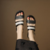 women's korean-style fashionable leather exposed sandals, simple all-match casual niche color matching vacation style ins sandals full figure