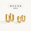 minimalist non-fading earrings for women special-interest design rectangular cold style new popular temperament entry lux earring ear clip Item Picture