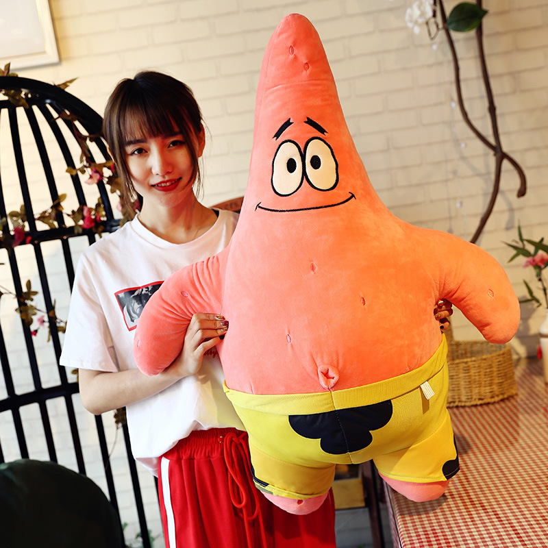 wholesale cartoon spongebob doll pie star plush toy pillow children's ragdoll gifts for boys and girls full figure