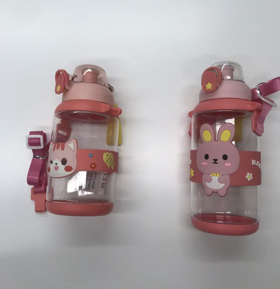 卡通立体动物儿童吸管杯 恐龙老虎兔造型带背带 防漏便携水杯 多色可爱图案 耐摔材质 宝宝上学外出喝水萌趣好物详情6