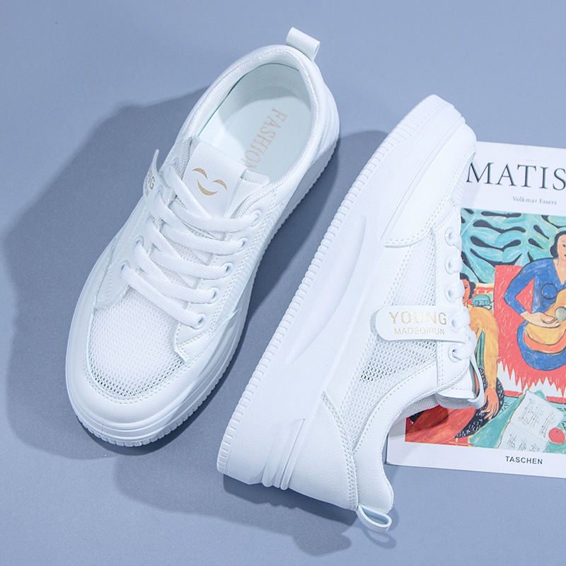 white shoes for women 2025 women's new shoes for spring summer students all-match flat spring and autumn best-selling sports korean style board shoes undefined