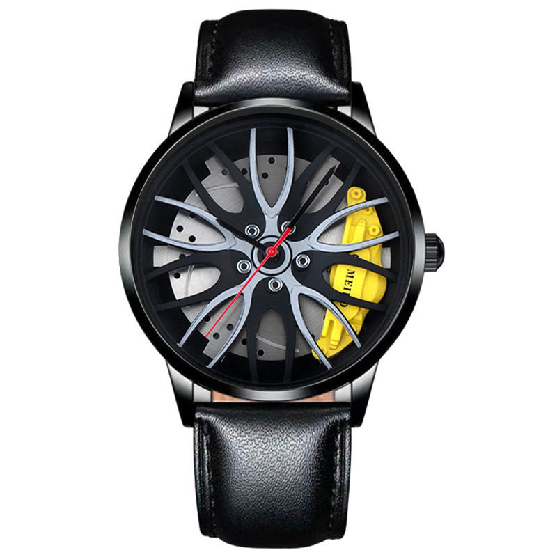 wheel hub style non-mechanical watch quartz steel strap watch men's fashion racing style watch men's watch in stock Application Scenario