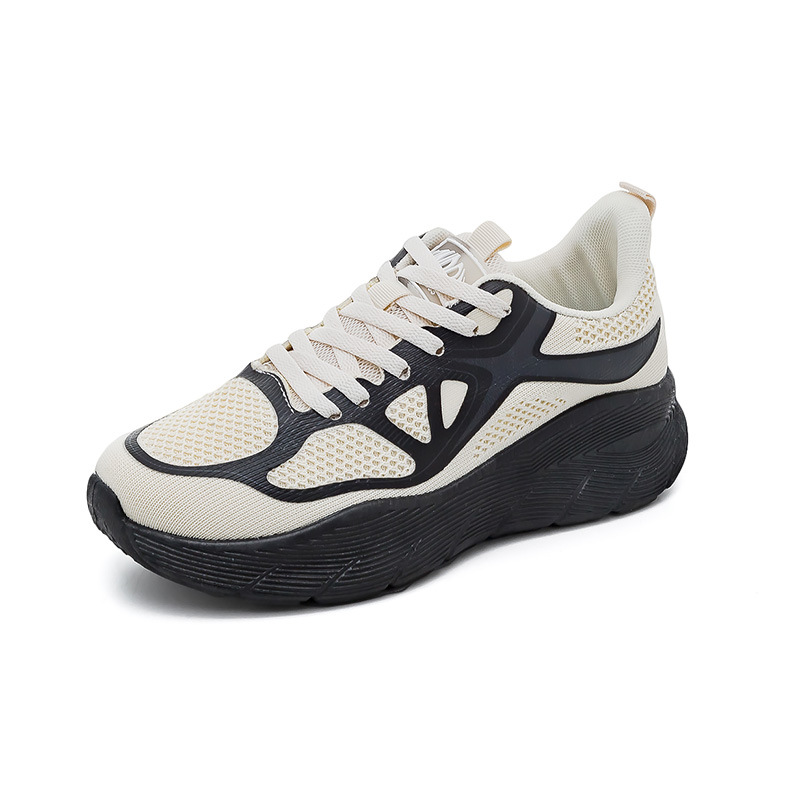 spring new fly-knit sneakers women's couple's versatile platform casual breathable running shoes white shoes f8829 undefined