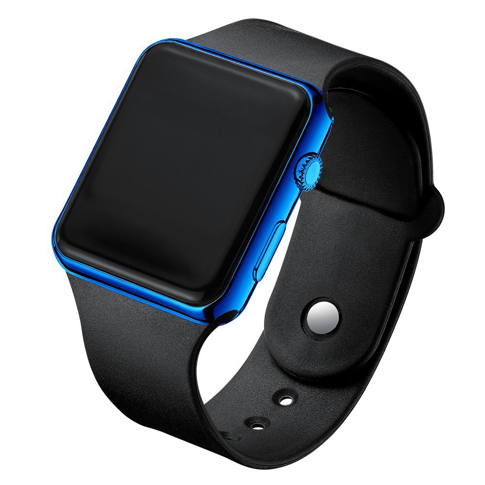 new fashion creative led square thin electronic watch sports student display screen electronic silicone watch Item Picture