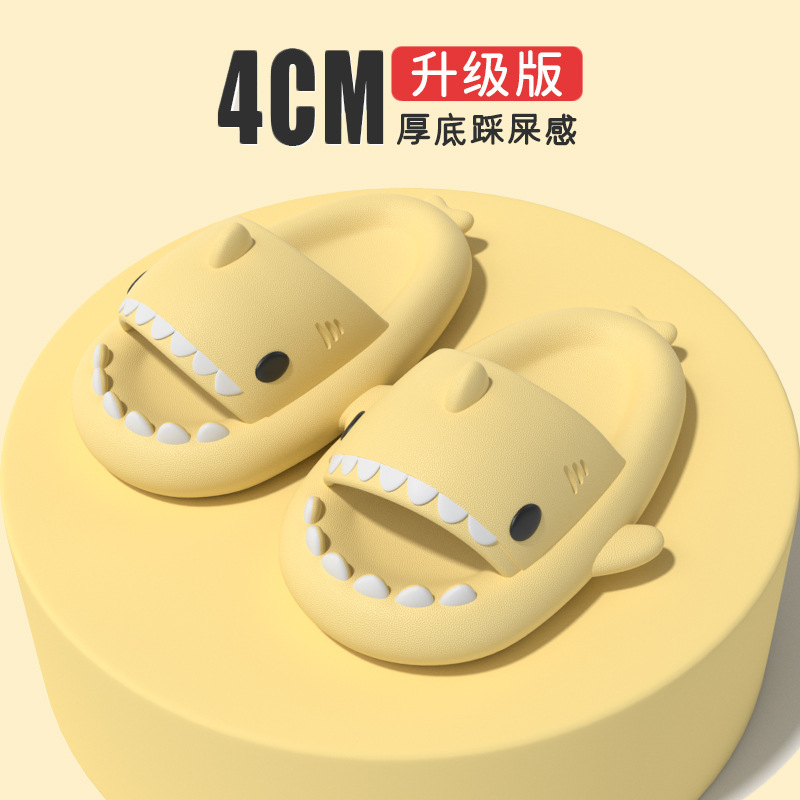 thick-soled shark couple slippers women's slip-on slippers men's indoor and outdoor funny home cute cartoon sandals fashion undefined