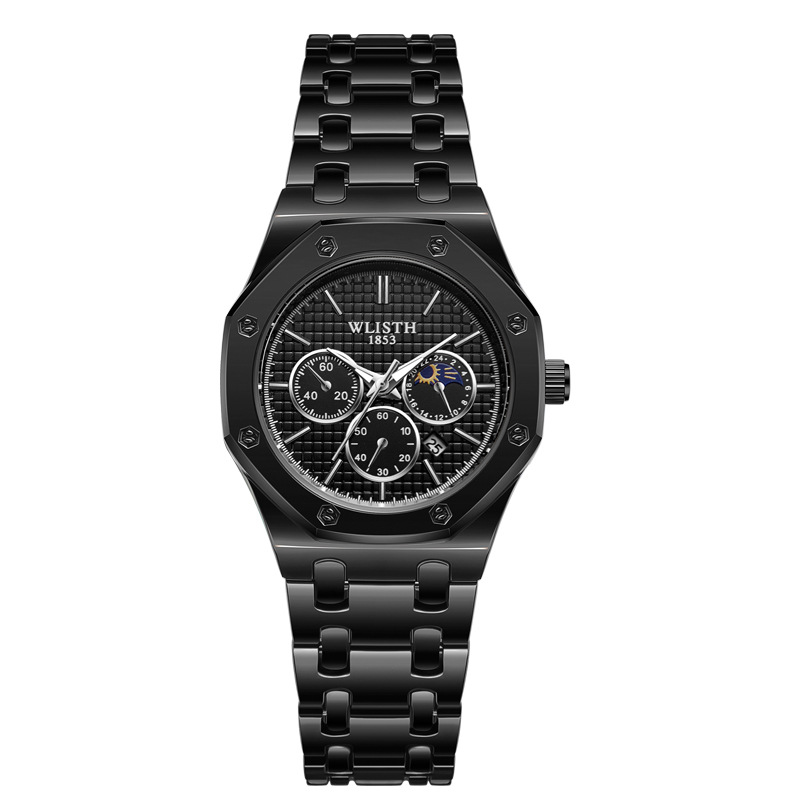 swiss brand retro classic watch waterproof men's watch business steel belt quartz watch foreign trade watch men's watch full figure