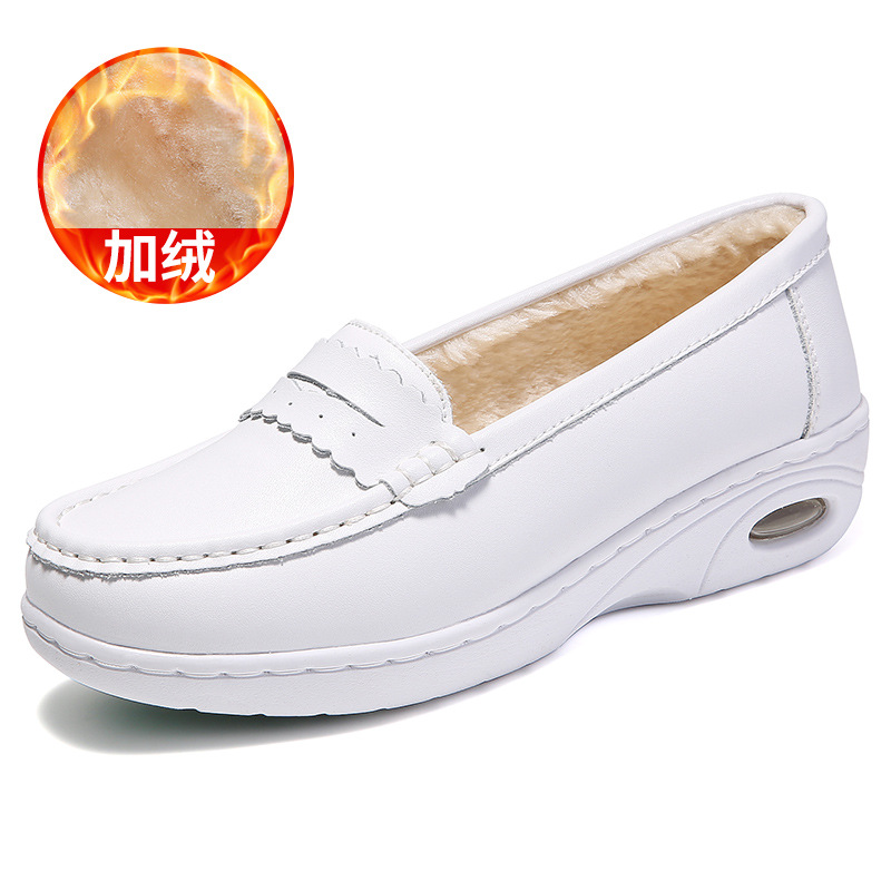 new cushion nurse shoes women's hospital work shoes breathable not tired feet flat wear-resistant cotton shoes soft bottom white platform undefined