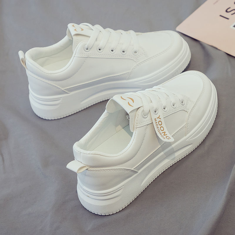 white shoes for women 2025 new women's shoes thick-soled spring and autumn sports autumn versatile spring campus casual popular shoes details Picture