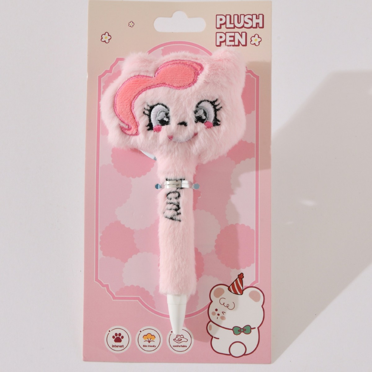 chenxi pompom pen panda pen cute pen press gel pen black cute creative black pen students' supplies stationery Item Picture
