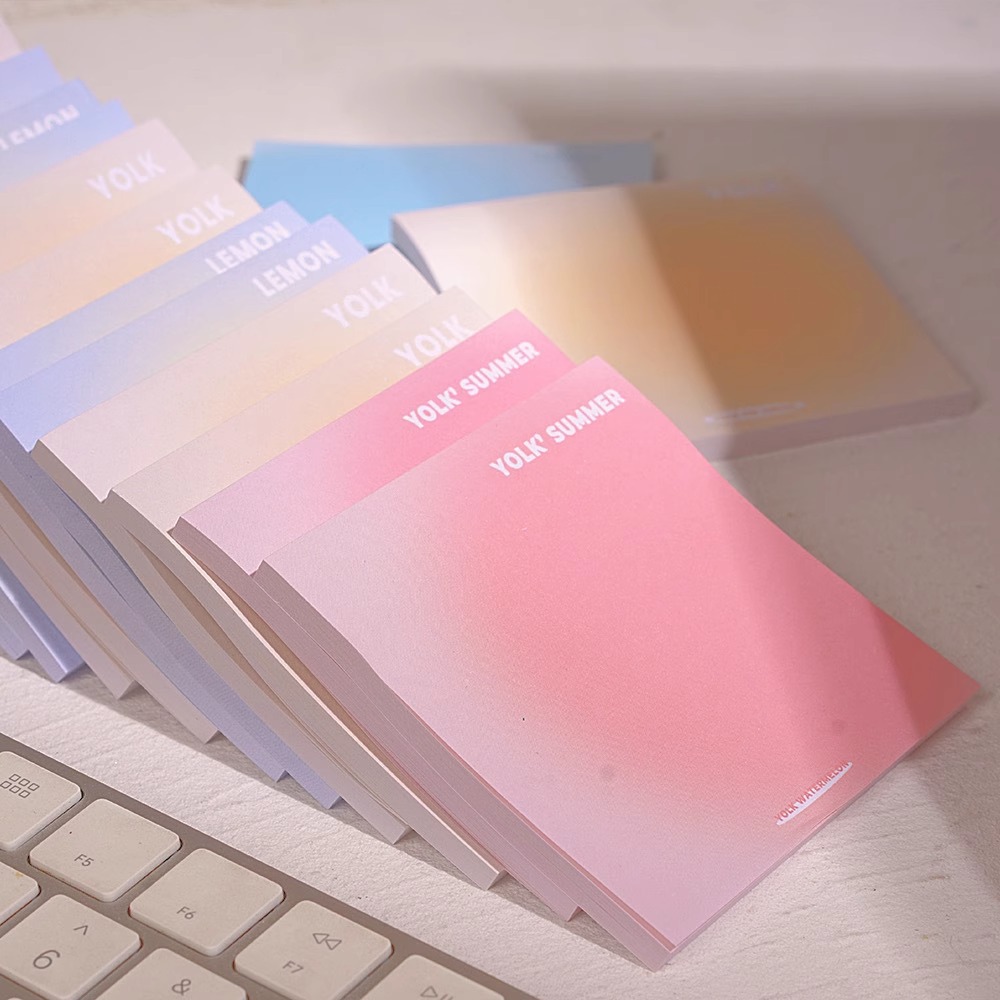 gradient note paper ins style notebook sticky halo good-looking sticky notes student stationery notes stickers full figure