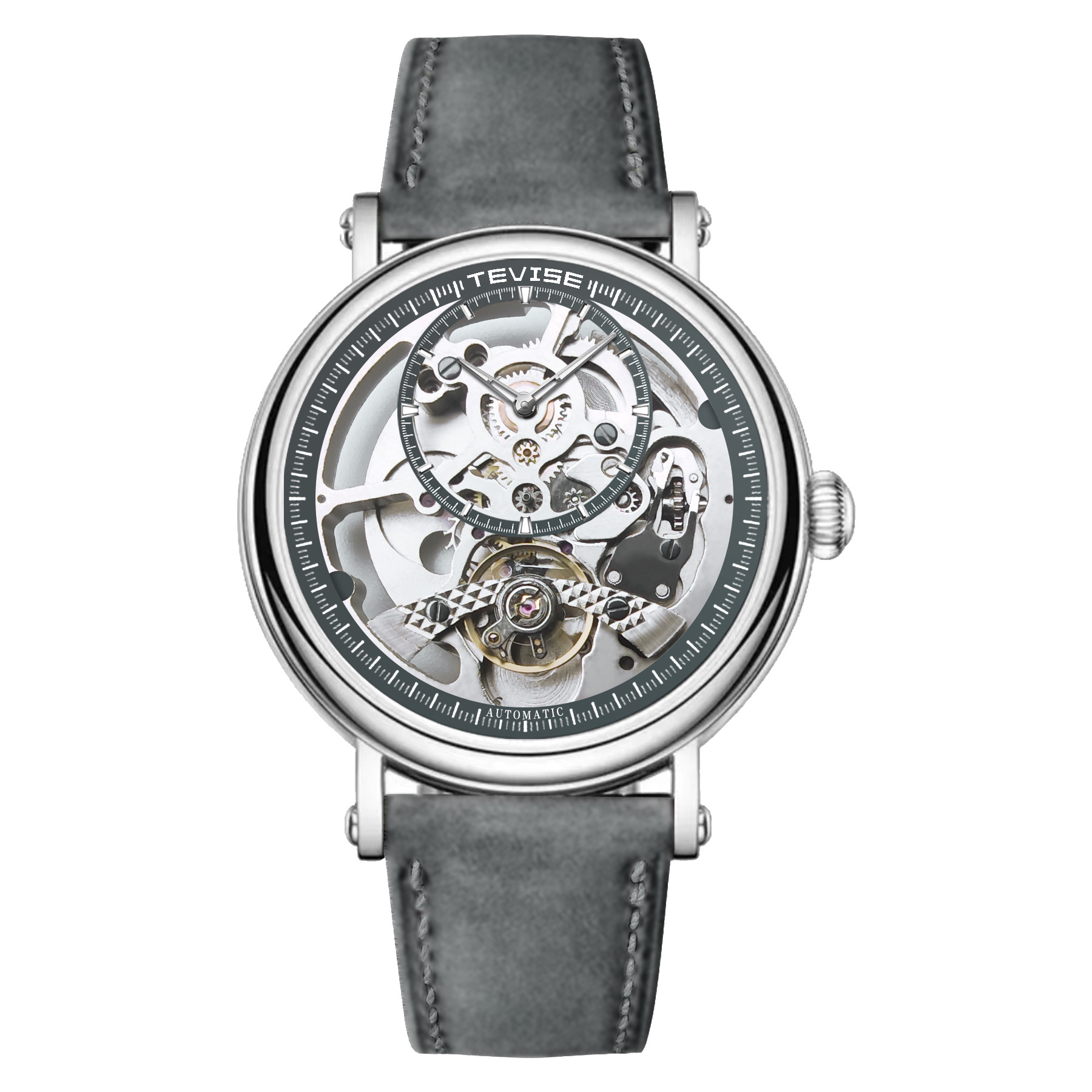 swiss watch automatic tourbillon waterproof luminous moon phase mechanical watch men's watch business live cross-border delivery full figure