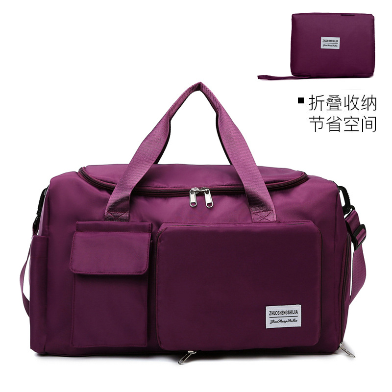portable travel bag large capacity luggage bag dry wet separation gym bag independent shoe warehouse folding storage maternity package bag full figure