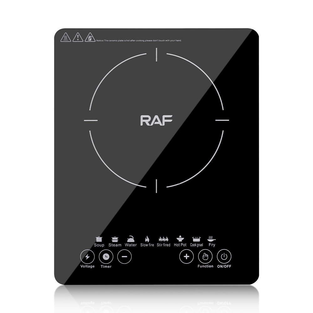 RAF European standard cross-border multi-functional high-power induction cooker, touch-type smart household induction cooker, black export induction cooker details Picture