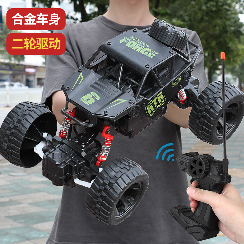 large remote control car drifting four-wheel drive off-road vehicle climbing big foot high-speed racing children boy charging toy car details Picture