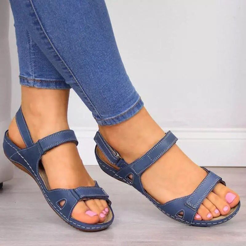 independent station foreign trade large size new 2023 summer casual women's sandals buckle open toe women's shoes amazon wish details Picture