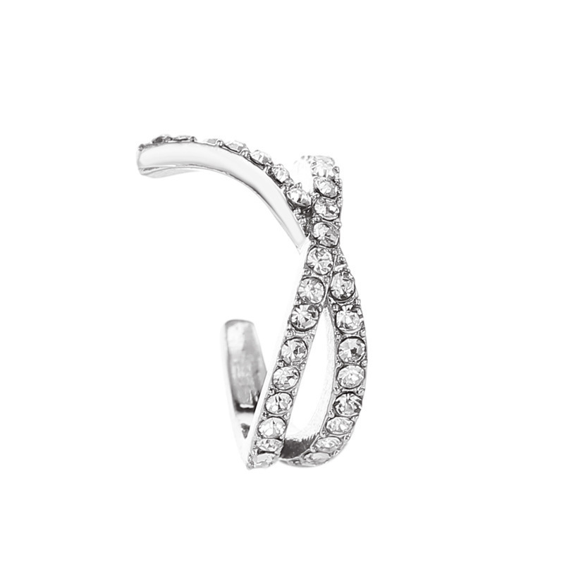 cross-border earrings light luxury high-grade refined rhinestone ear clip female non-pierced ear bone clip female fairy mori style earrings details Picture