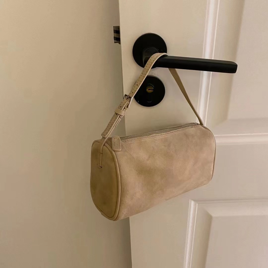 niche row pen holder bag suede leather underarm bag 90s bag mini square pouch leather handbag pencil box full figure