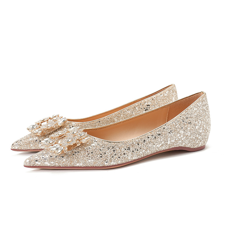 bow wedding shoes women's flat bridal shoes red xiuhe suit shoes not tired feet flat heel pregnant women's shoes large size women's shoes undefined