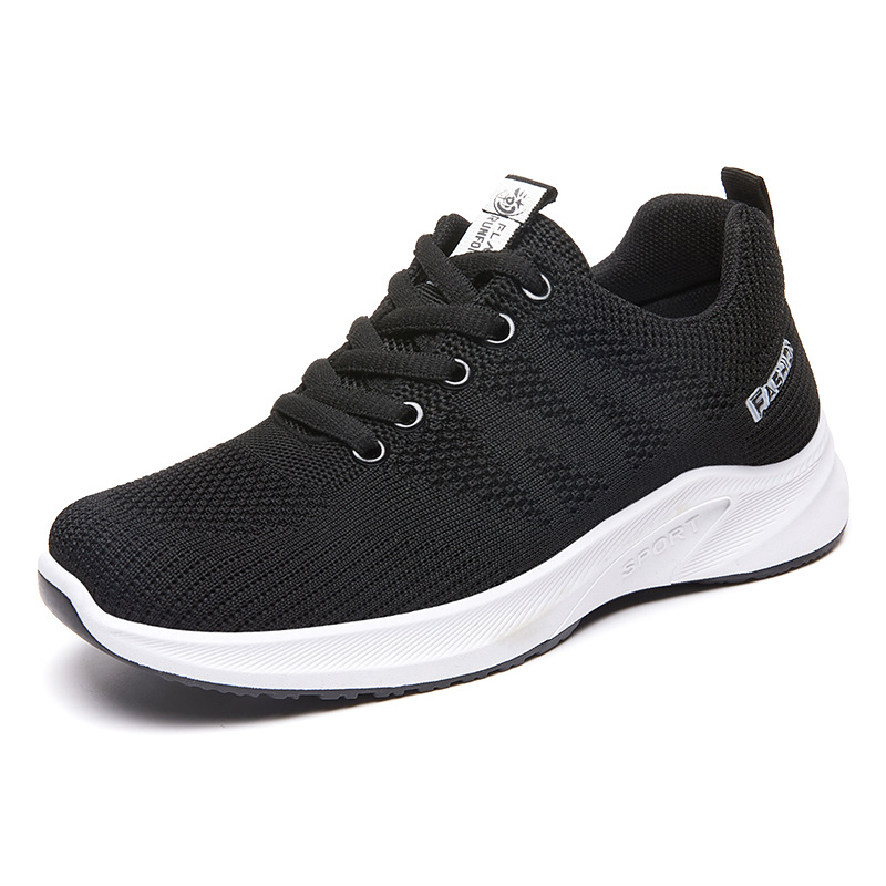 women's shoes 2025 summer new breathable fly woven mesh running shoes women's flat lightweight soft sole sneakers women undefined