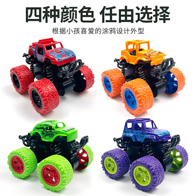 cross-border internet celebrity children's toy four-wheel drive inertia stunt off-road vehicle model boy toy car stall toy gift Application Scenario