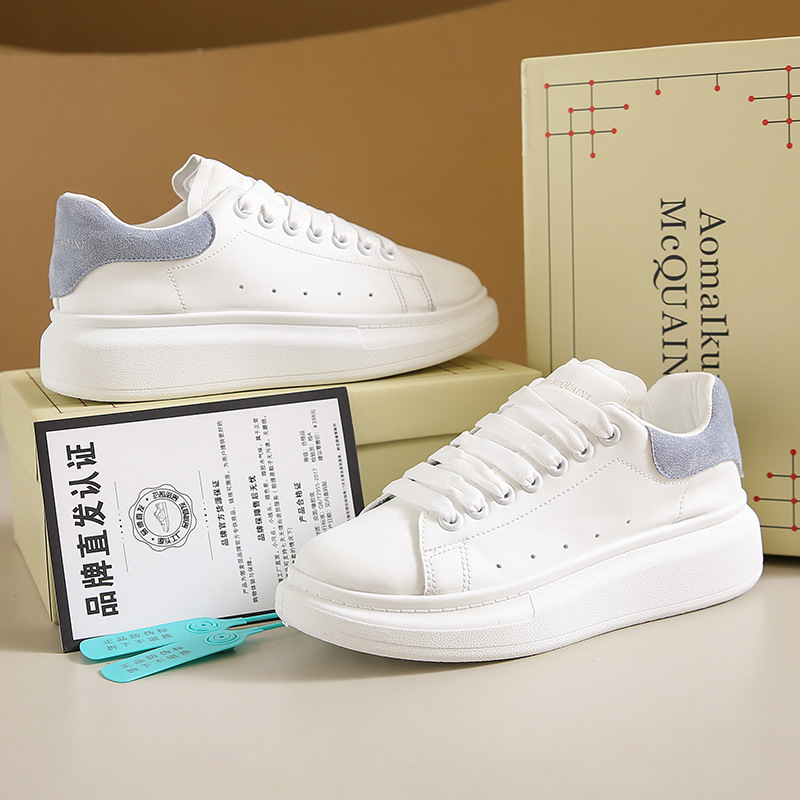 maxi white shoes korean style sneakers women's 2024 new shoes casual versatile sneakers couple style platform shoes undefined